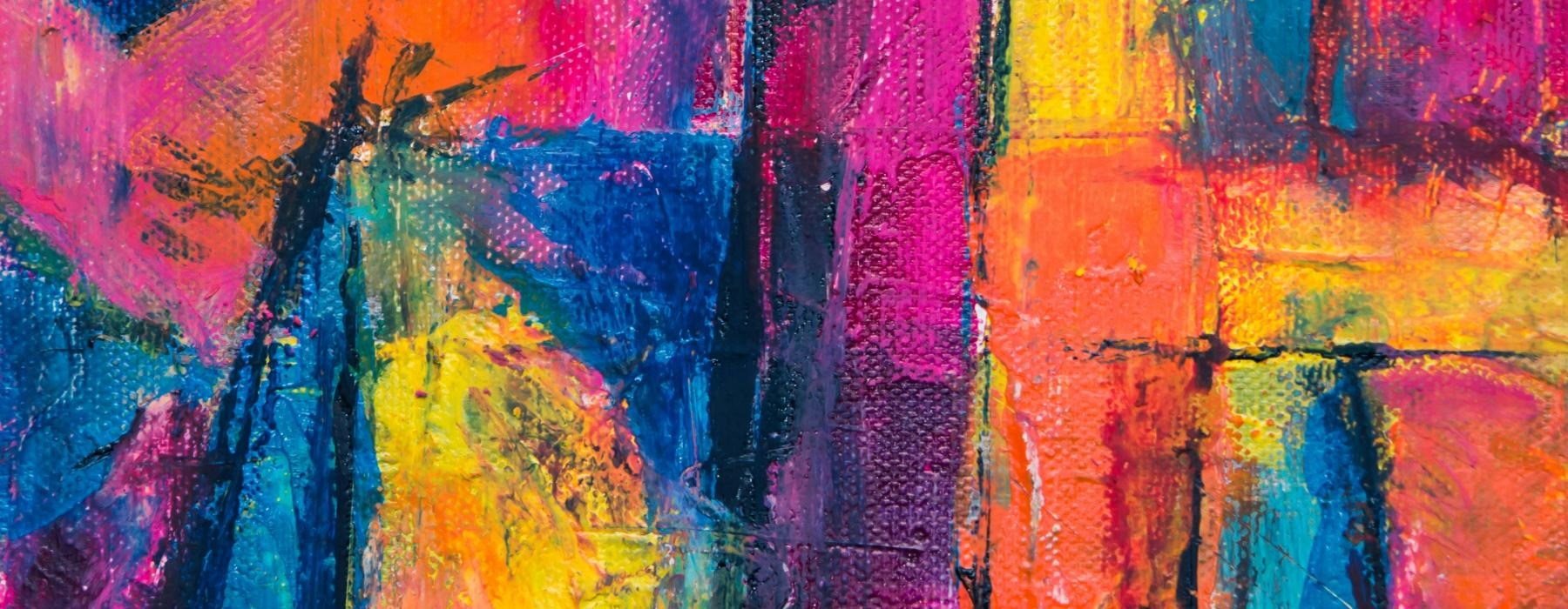 a close-up of a painting